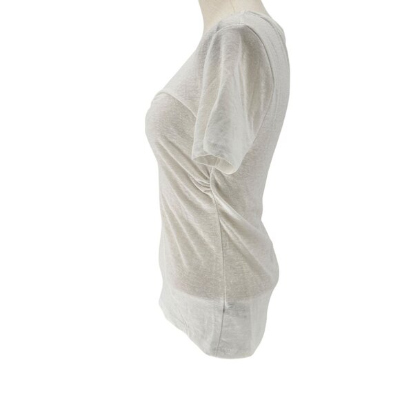 A New Day Top Womens XS White V-Neck Short Sleeve Front Twist Detail - Picture 4 of 9